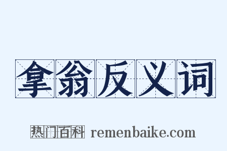 拿翁反义词是什么意思的图片